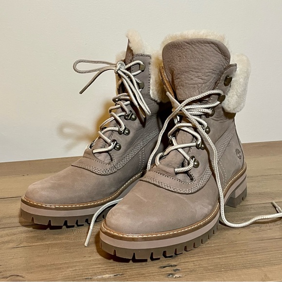 Timberland NWOT Courmayeur Valley waterproof faux fur boots womens 9 - Picture 5 of 8
